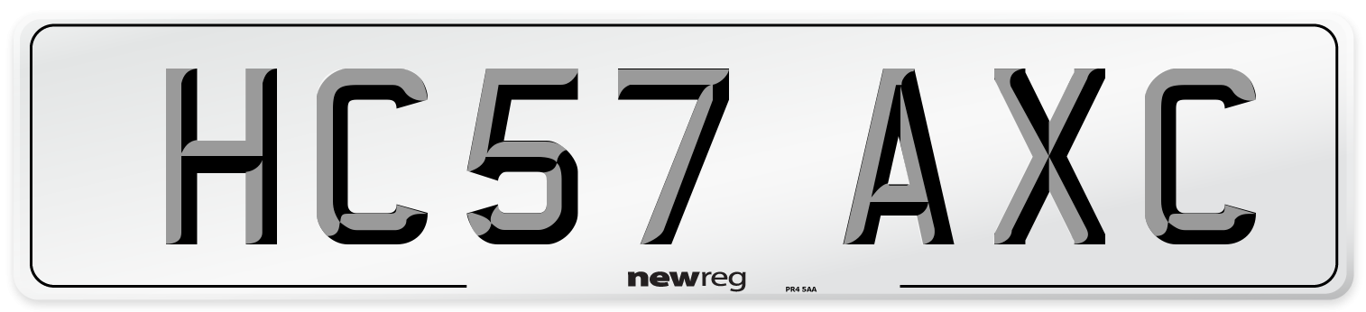 HC57 AXC Number Plate from New Reg